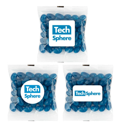 Corporate Colour Mini Jelly Beans in 50 Gram Cello Bag - PrintaPromo