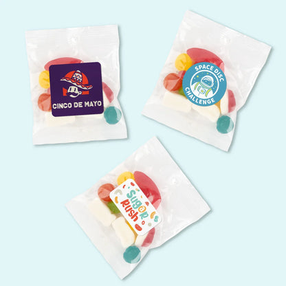 Assorted Jelly Party Mix in 50 Gram Cello Bag - PrintaPromo