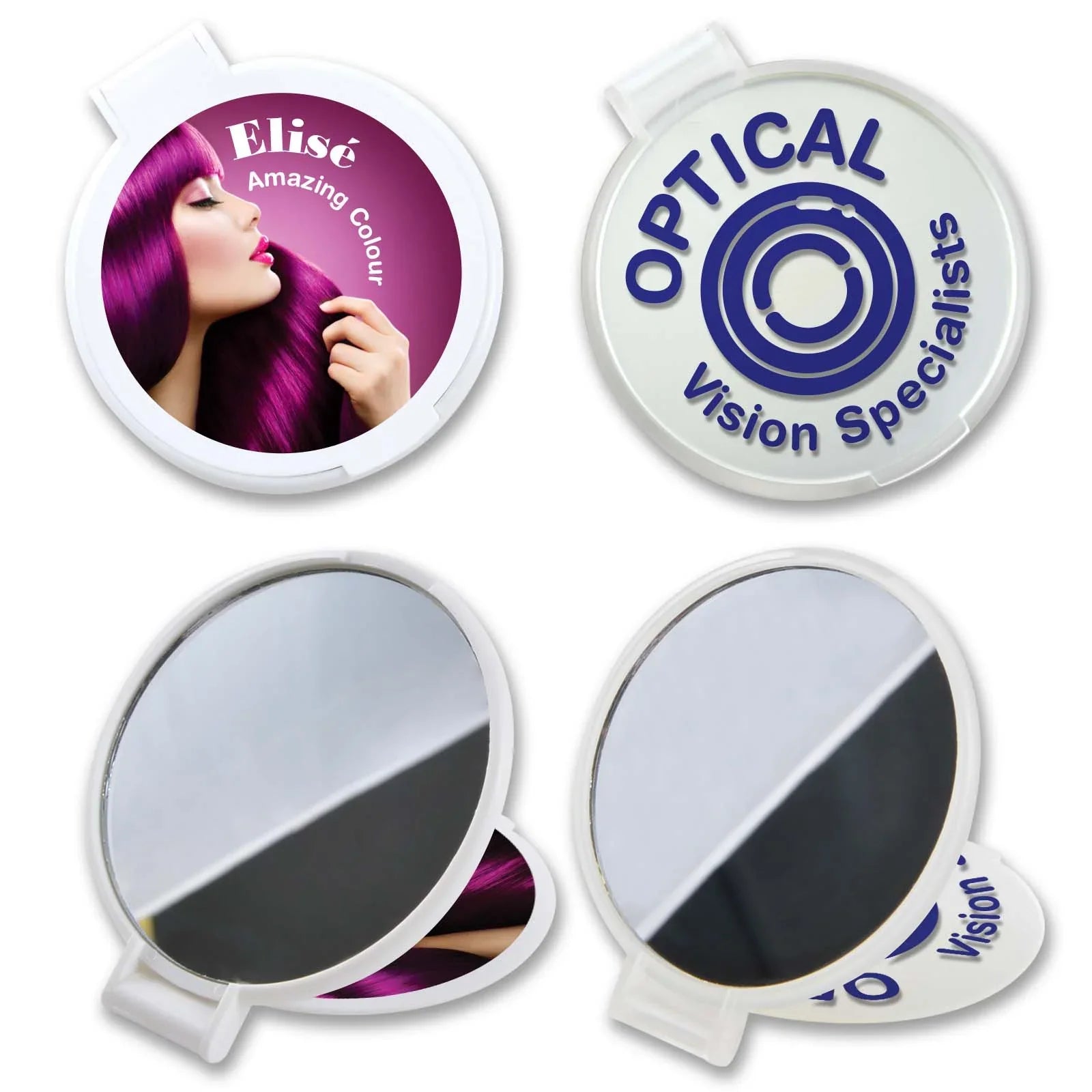 Reflections Round Folding Mirror - PrintaPromo