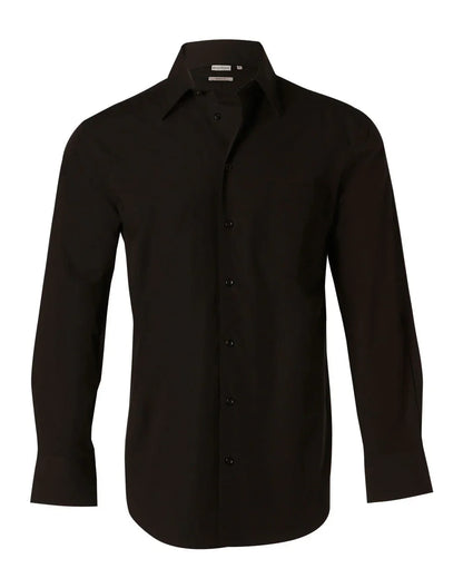 Mens Cotton/Poly Stretch Long Sleeve Shirt M7020L - PrintaPromo
