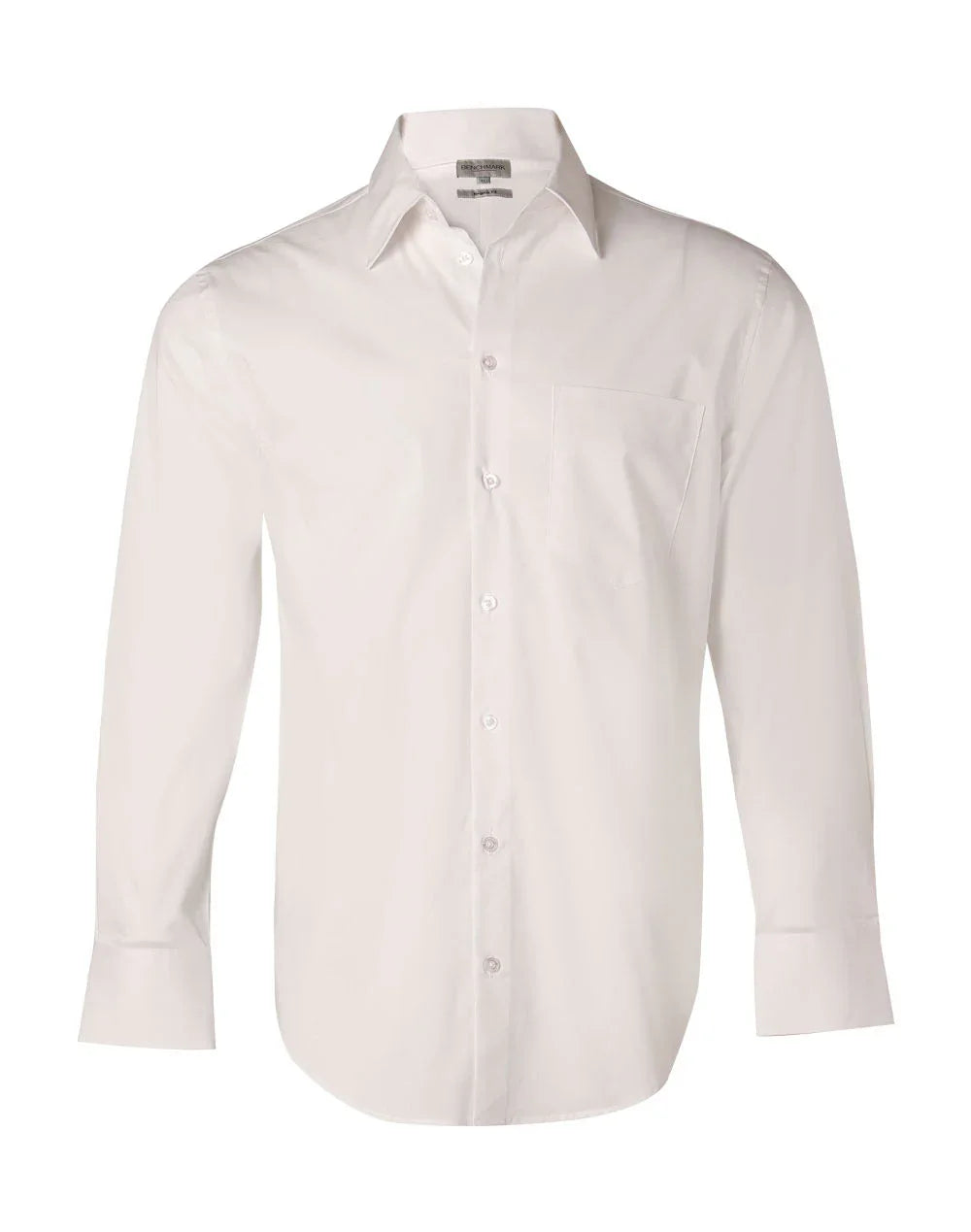 Mens Cotton/Poly Stretch Long Sleeve Shirt M7020L - PrintaPromo