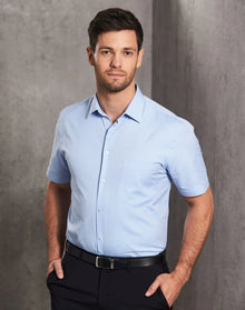 Mens CVC Oxford Short Sleeve Shirt M7040S - PrintaPromo