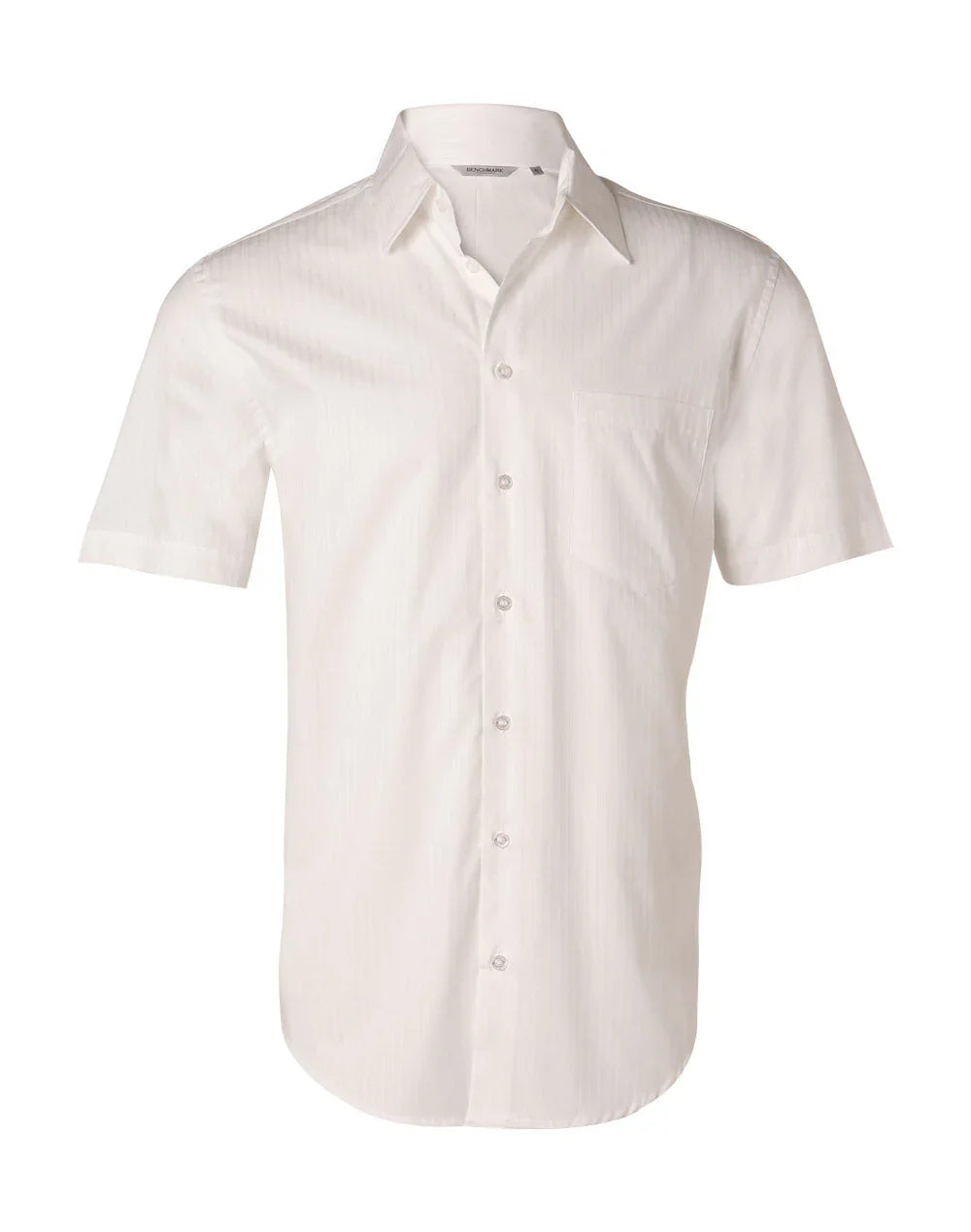 Mens Self Stripe Short Sleeve Shirt M7100S - PrintaPromo