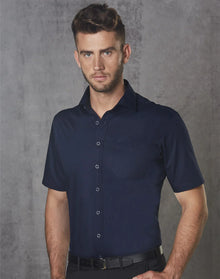 Men's Taped Seam Short Sleeve Barkley Shirt. M7110S - PrintaPromo