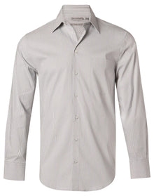 Mens Ticking Stripe Long Sleeve Shirt M7200L - PrintaPromo