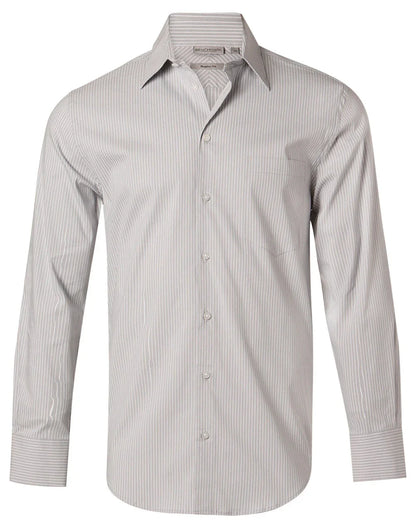 Mens Ticking Stripe Long Sleeve Shirt M7200L - PrintaPromo