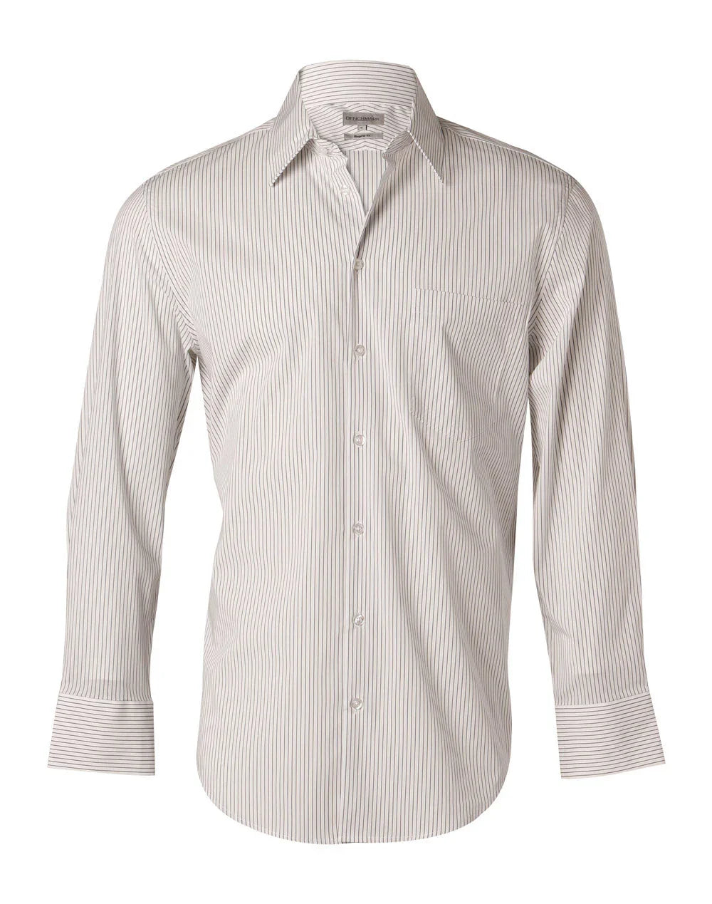 Mens Ticking Stripe Long Sleeve Shirt M7200L - PrintaPromo