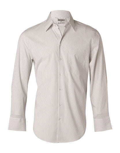 Mens Ticking Stripe Long Sleeve Shirt M7200L - PrintaPromo
