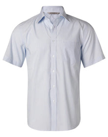 Mens Fine Stripe Short Sleeve Shirt M7211 - PrintaPromo