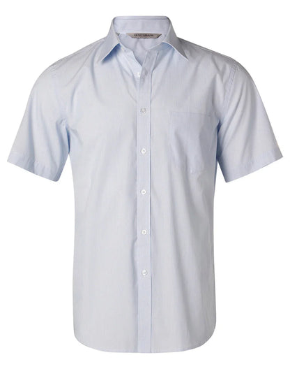 Mens Fine Stripe Short Sleeve Shirt M7211 - PrintaPromo