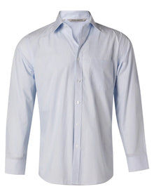 Mens Fine Stripe Long Sleeve Shirt M7212 - PrintaPromo