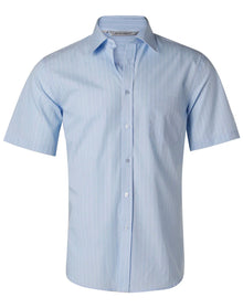 Mens Pin Stripe Short Sleeve Shirt M7221 - PrintaPromo