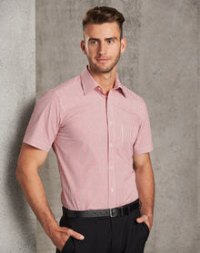 Mens Balance Stripe Short Sleeve Shirt M7231 - PrintaPromo