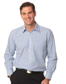 Mens Balance Stripe Long Sleeve Shirt M7232 - PrintaPromo