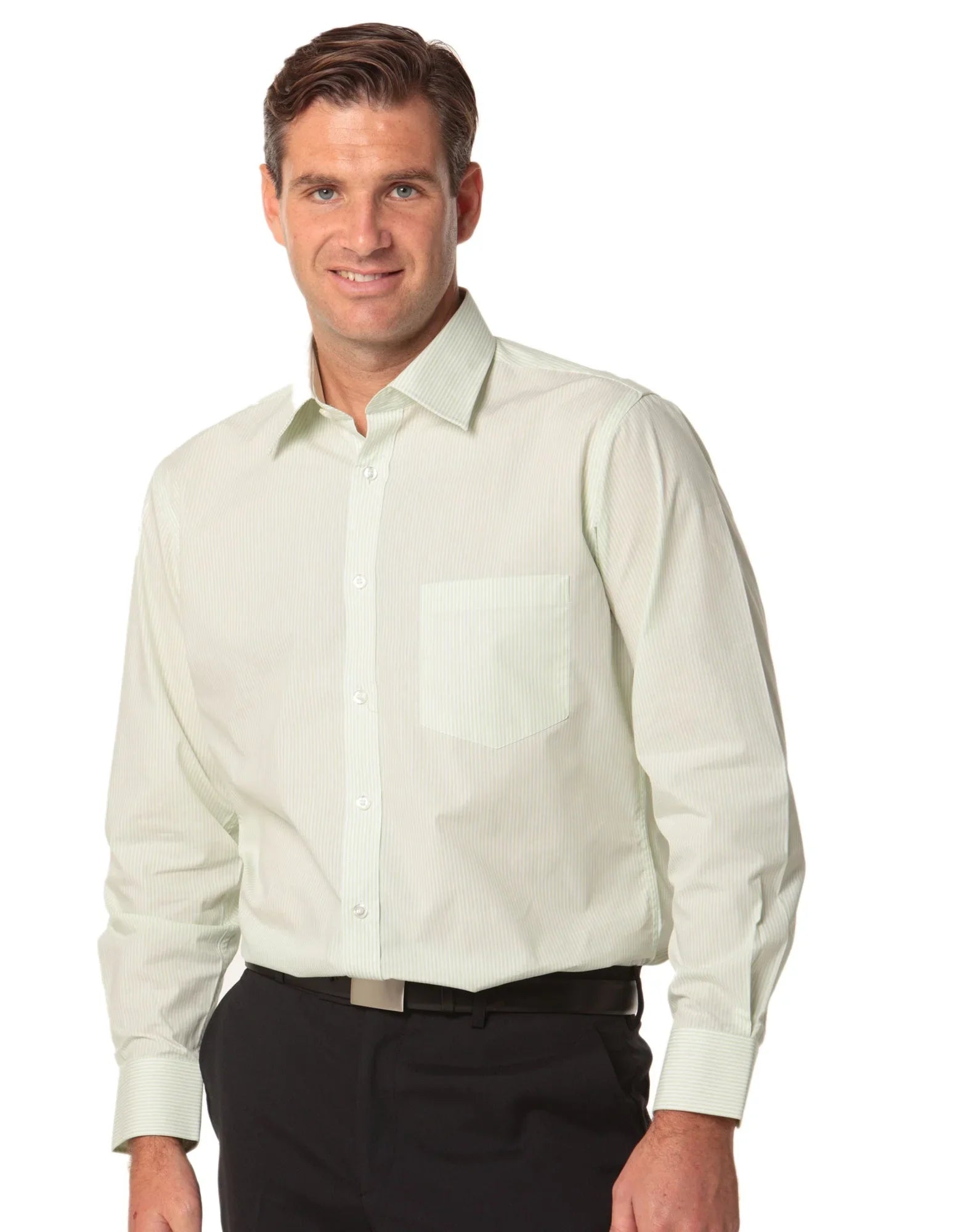 Mens Balance Stripe Long Sleeve Shirt M7232 - PrintaPromo