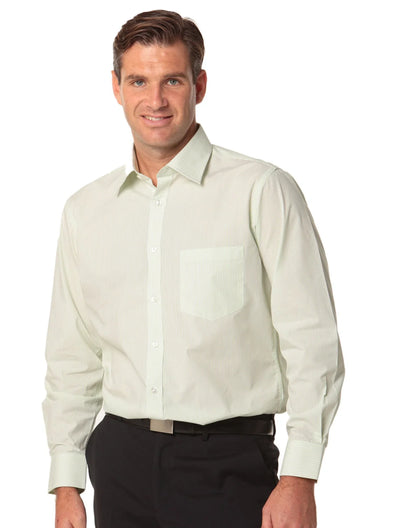 Mens Balance Stripe Long Sleeve Shirt M7232 - PrintaPromo