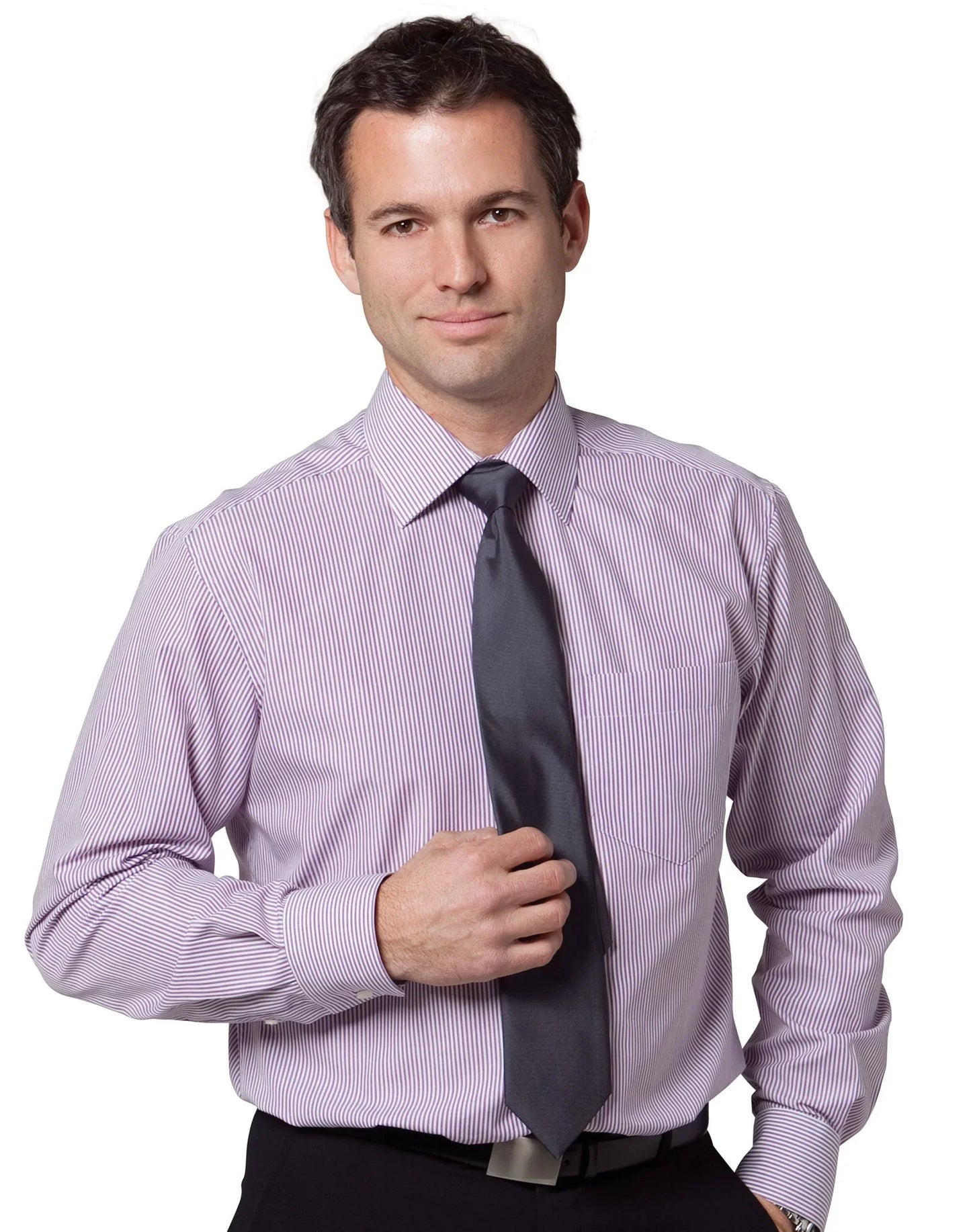 Mens Balance Stripe Long Sleeve Shirt M7232 - PrintaPromo
