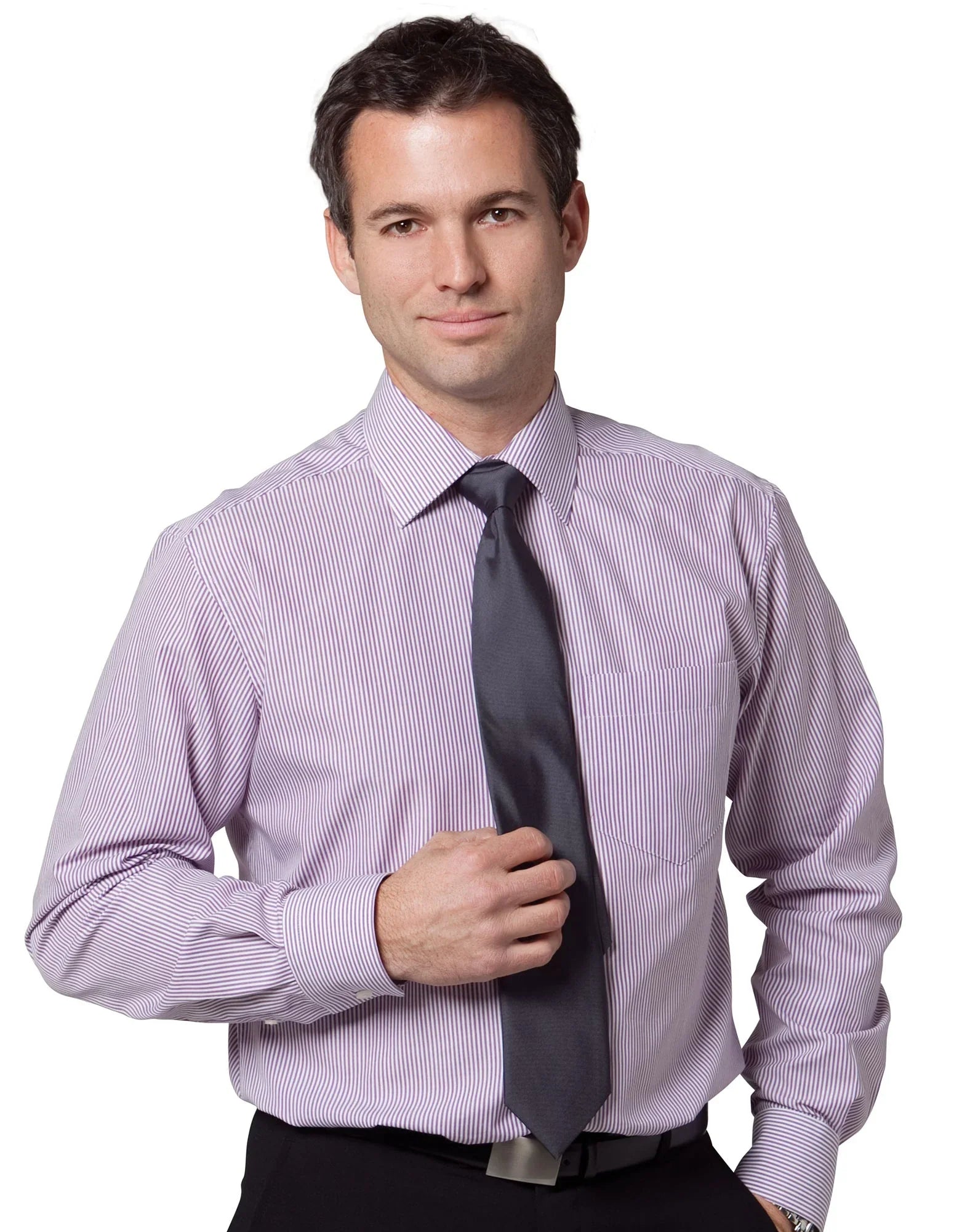 Mens Balance Stripe Long Sleeve Shirt M7232 - PrintaPromo