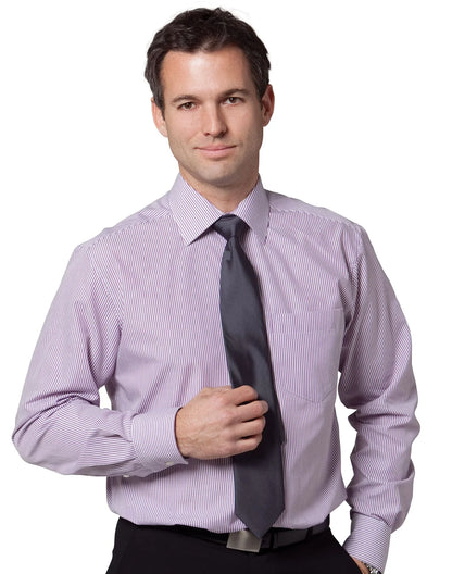 Mens Balance Stripe Long Sleeve Shirt M7232 - PrintaPromo