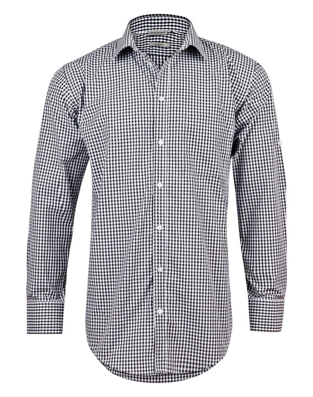 Mens Gingham Check Long Sleeve Shirt M7300L - PrintaPromo