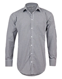 Mens Gingham Check Long Sleeve Shirt M7300L - PrintaPromo