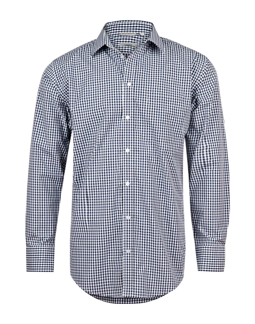 Mens Gingham Check Long Sleeve Shirt M7300L - PrintaPromo