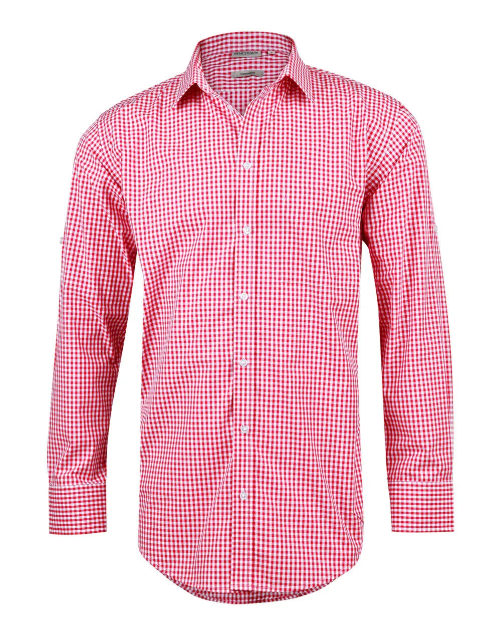 Mens Gingham Check Long Sleeve Shirt M7300L - PrintaPromo