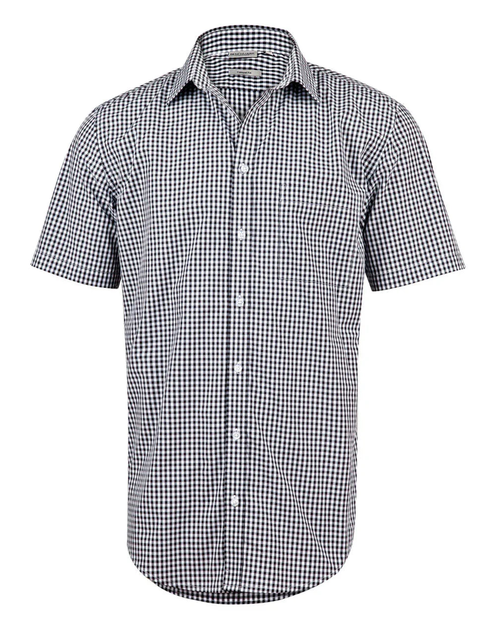 Mens Gingham Check Short Sleeve Shirt M7300S - PrintaPromo
