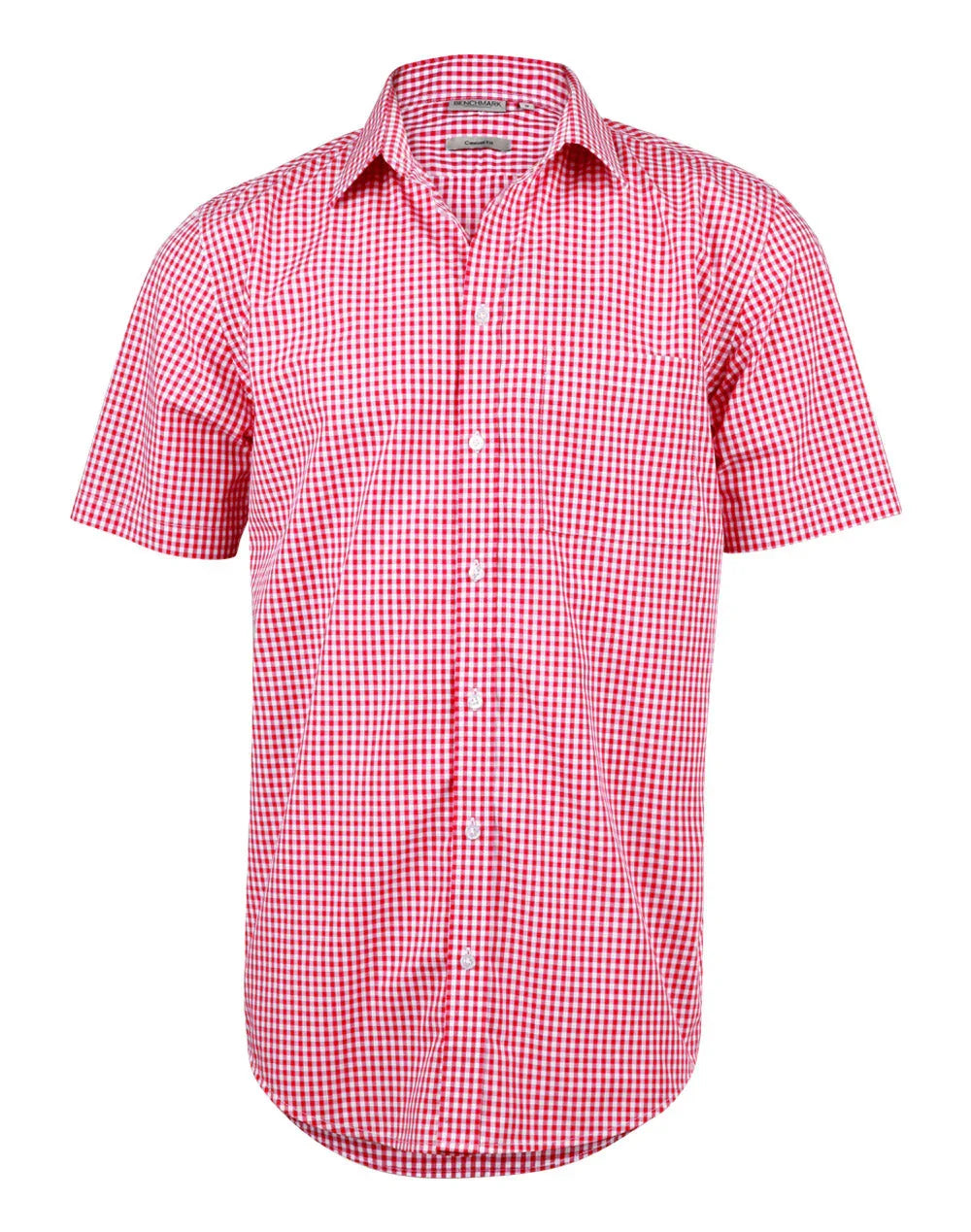 Mens Gingham Check Short Sleeve Shirt M7300S - PrintaPromo