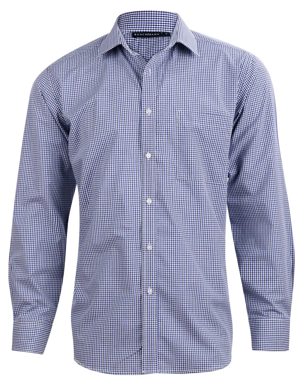 Mens Two Tone Gingham Long Sleeve Shirt M7320L - PrintaPromo