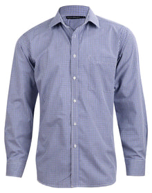 Mens Two Tone Gingham Long Sleeve Shirt M7320L - PrintaPromo