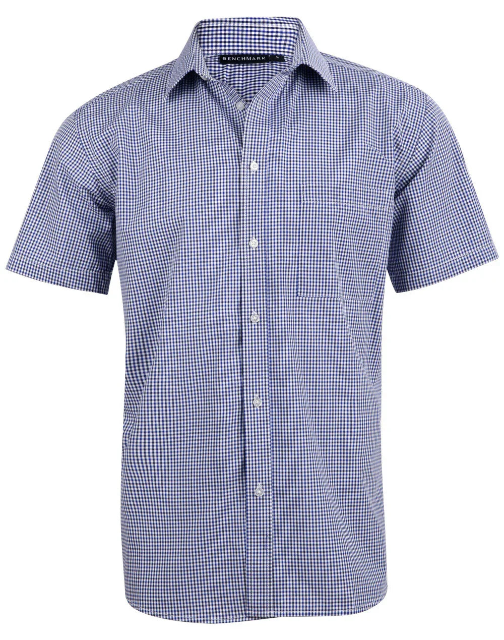 Mens Two Tone Gingham Short Sleeve Shirt M7320S - PrintaPromo
