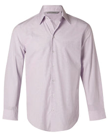 Mens Mini Check Long Sleeve Shirt M7360L - PrintaPromo