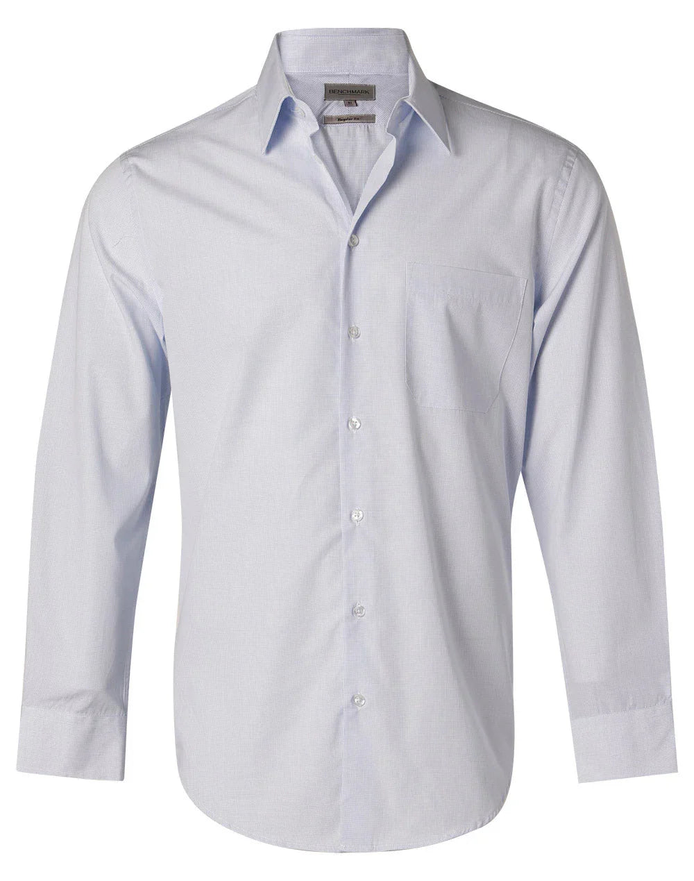 Mens Mini Check Long Sleeve Shirt M7360L - PrintaPromo