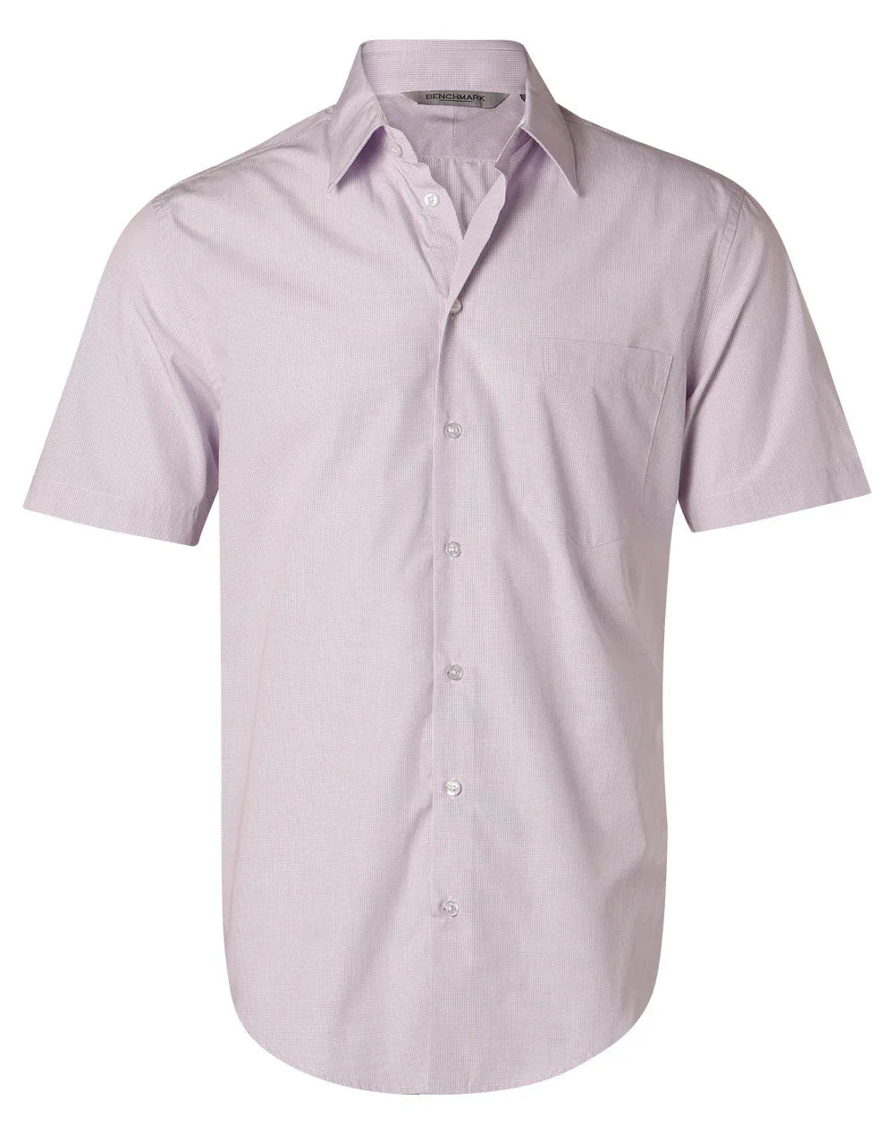 Mens Mini Check Short Sleeve Shirt M7360S - PrintaPromo