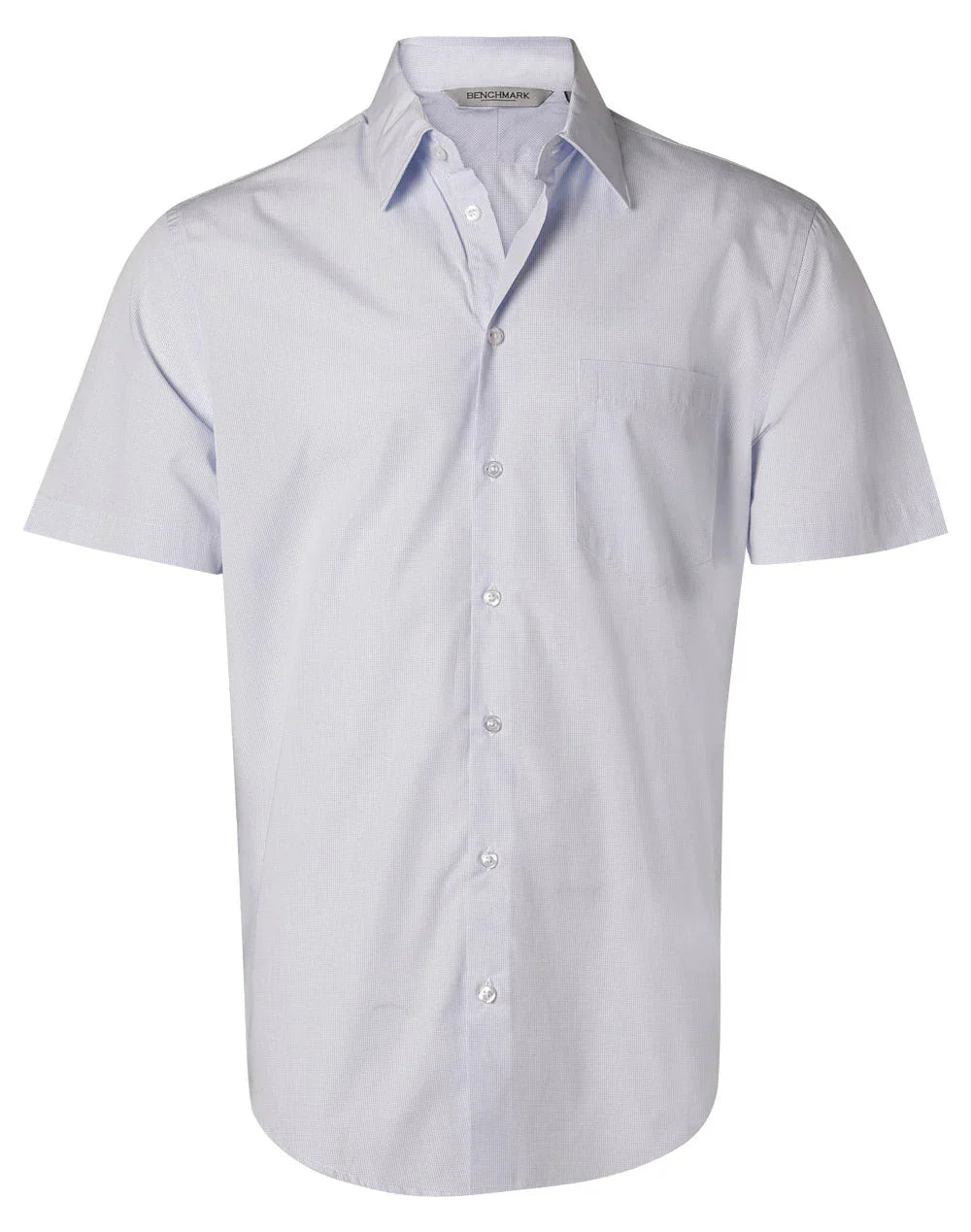 Mens Mini Check Short Sleeve Shirt M7360S - PrintaPromo