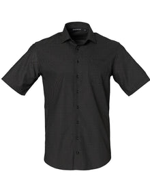 Men's Dot Jacquard Stretch Short Sleeve Ascot Shirt. M7400S - PrintaPromo
