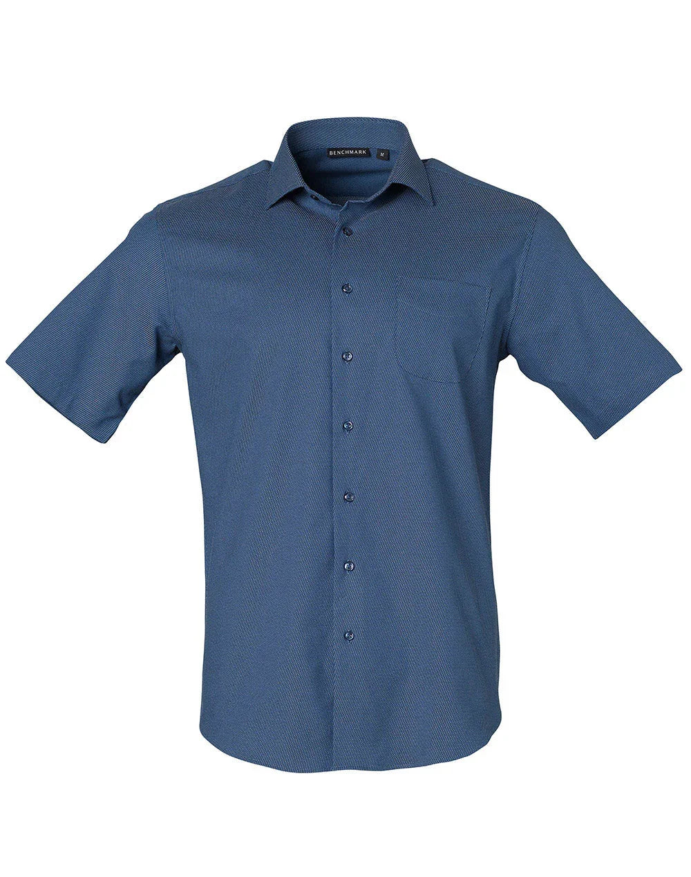 Men's Dot Jacquard Stretch Short Sleeve Ascot Shirt. M7400S - PrintaPromo