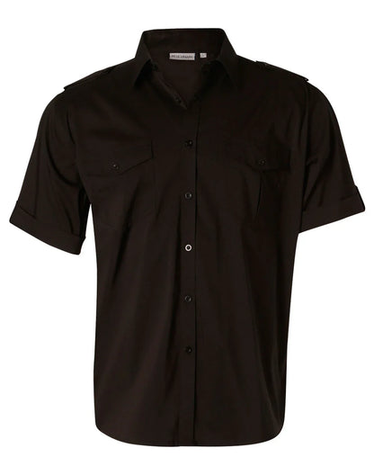 Mens Short Sleeve Military Shirt M7911 - PrintaPromo