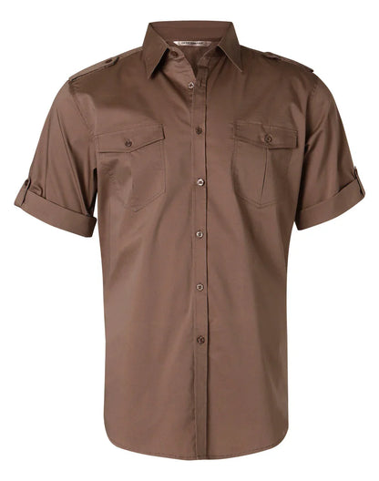 Mens Short Sleeve Military Shirt M7911 - PrintaPromo