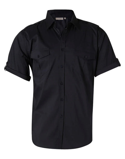 Mens Short Sleeve Military Shirt M7911 - PrintaPromo