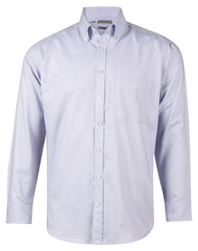 Mens Dot Contrast Long Sleeve Shirt M7922 - PrintaPromo