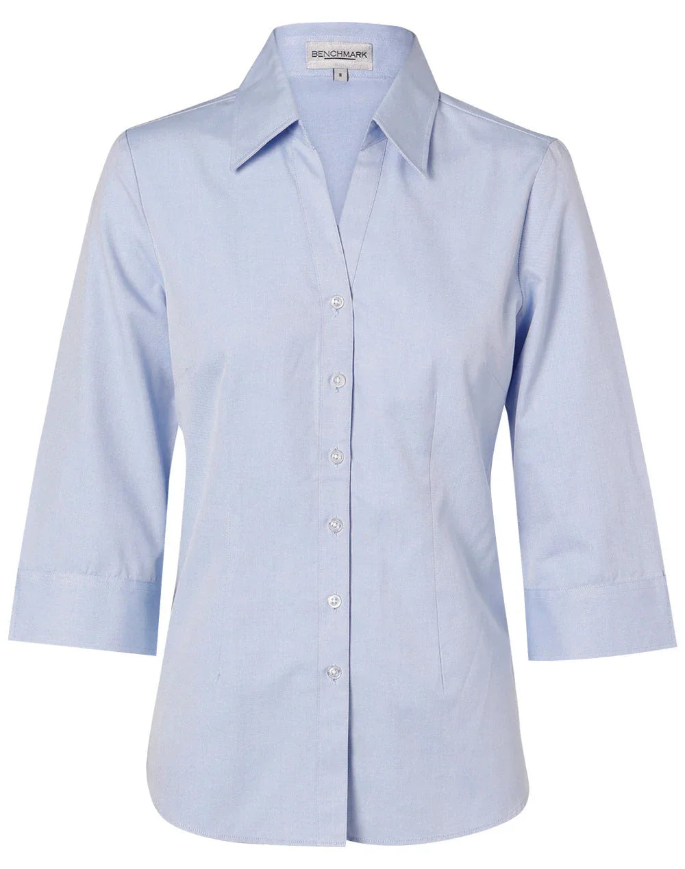 Ladies Fine Chambray 3/4 Sleeve Shirt M8013 - PrintaPromo