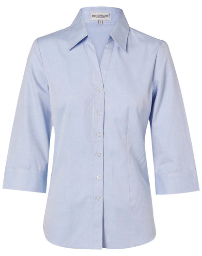Ladies Fine Chambray 3/4 Sleeve Shirt M8013 - PrintaPromo