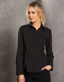 Ladies Cotton/Poly Stretch Long Sleeve Shirt M8020L - PrintaPromo