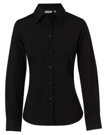 Ladies Cotton/Poly Stretch Long Sleeve Shirt M8020L - PrintaPromo