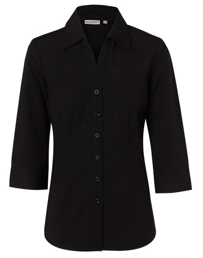Ladies Cotton/Poly Stretch 3/4 Sleeve Shirt M8020Q - PrintaPromo