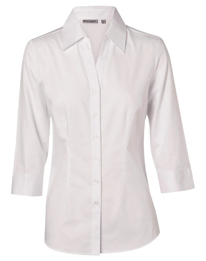 Ladies Cotton/Poly Stretch 3/4 Sleeve Shirt M8020Q - PrintaPromo