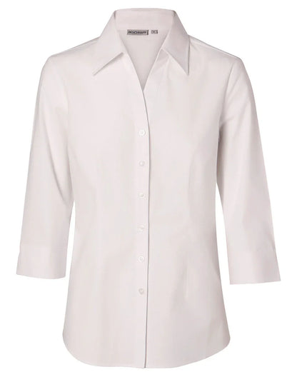 Ladies Fine Twill 3/4 Sleeve Shirt M8030Q - PrintaPromo