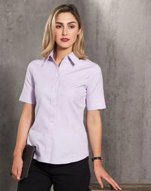 Ladies CVC Oxford Short Sleeve Shirt M8040S - PrintaPromo